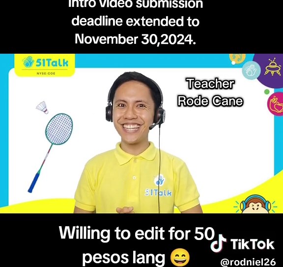 Extended Intro Video Submission Deadline for ESL Teachers on TikTok