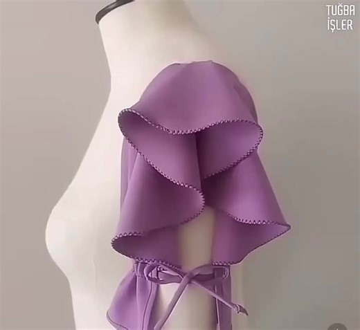 Creative Sewing Techniques on Purple Fabric