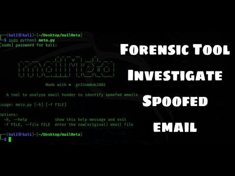Mail Meta Forensic Tool How to Install and Run in Kali Linux