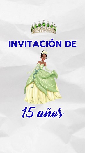 Invitaciones Creativas de 15 Años - Princesa Tiana