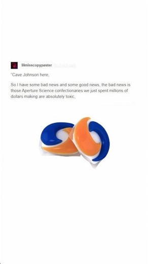 Cave Johnson invents Tide Pods | Portal meme dub