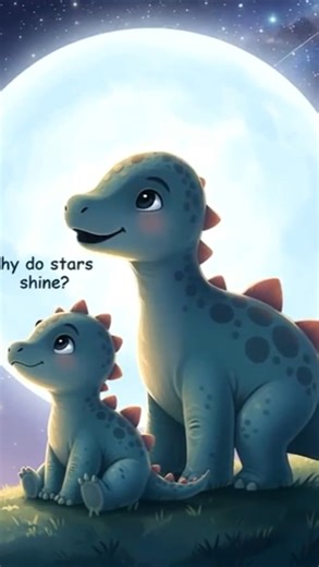 Stella Learns about the Stars 🌙🦕 | Curiosity & Astronomy #shorts #dinosaur #readaloud #stars #sun
