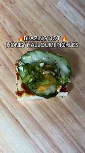 These hot halloumi stackers are salty, sweet, and spicy with just three ingredients! | Grillo's Pickles