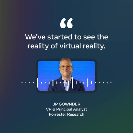 Virtual reality is doing big things for big business. Abby Guthkelch sat down with JP Gownder of Forrester to hear how the most advanced companies are using it today. Watch it here: https://metafor.work/47Jf383 | Meta for Work