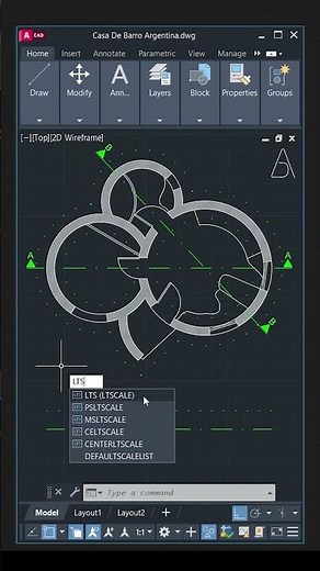 LTS (Line Type Scale) - AutoCAD Tutorial #architecture #autocad