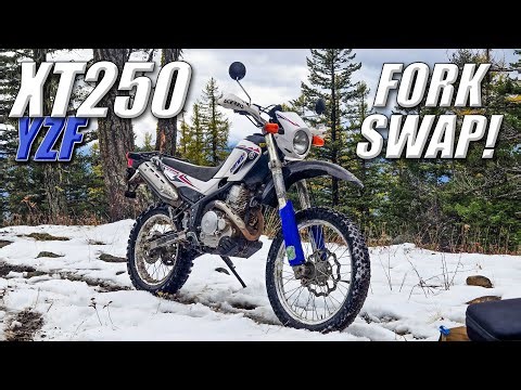 Yamaha XT250 ULTIMATE Suspension Upgrade - YZF FORK SWAP First Ride