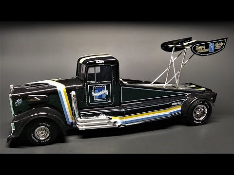 Kenworth Bandag Bandit / Hideout Truck Tyrone Malone Drag Truck 1/25 Scale Model Kit Build Review