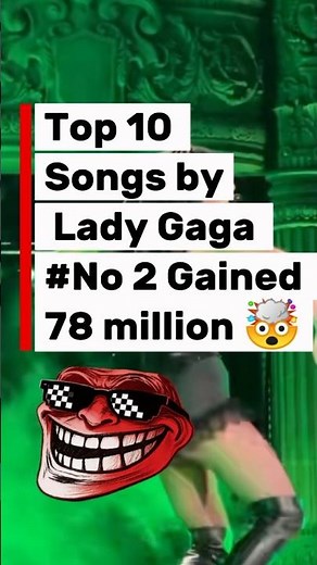 lady Gaga top 10 hit song #No2 going vital with million views just 1 short video