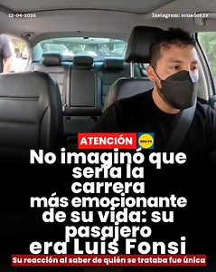 #ATENCIÓN | No imaginó que sería la carrera más emocionante de su vida: su pasajero era Luis Fonsi 🚨. Lo que parecía ser un servicio de transporte como cualquier otro terminó convirtiéndose en una experiencia inolvidable para un conductor, quien jamás imaginó que la persona que subía a su vehículo era el reconocido cantante Luis Fonsi. Según se observa en un video difundido en redes sociales, el conductor realizó el recorrido con normalidad hasta que, en medio del trayecto o al finalizar el via