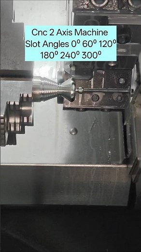 How To Cut #Slots At Different Angles Cnc 2Axis Machine || #Cnc_Turning_Machine || #Short_Video ||