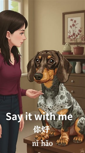 Can your dog learn Chinese? 🐶 你好!