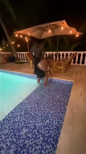 People startled by large spider in pool in La Altagracia, Dominican Republic