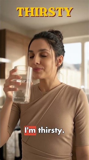 Thirsty Meaning in English 🥤 | Easy English Shorts #englishvocabulary #viral