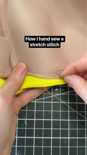 Hand sewing a stretch stitch!