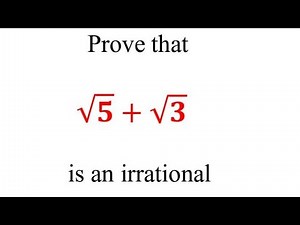 Prove that √5+√3 is irrational number / Prove that root5+root3 is irrational number / Real Numbers