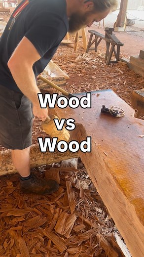 110K views · 2K reactions | Working with the grain and a Viking axe! Using wooden wedges to cleave (a controlled split) off a piece of oak. This piece was then used to make other pieces. Copy of a Viking age age. Mikey likey! #viking #craft #wood #woodworking #axe #handtools | mike dennis craft | Facebook