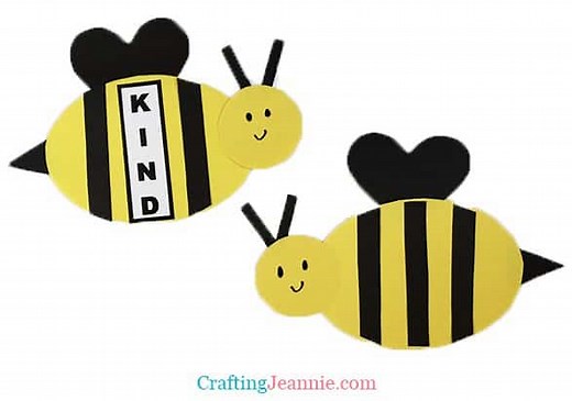 Bee Craft - Kindness Craft (Free Template) - Crafting Jeannie