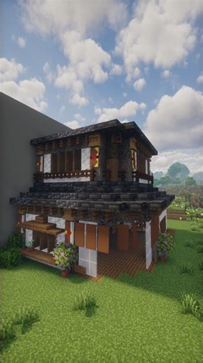 Minecraft bookshop build Part 1 — #minecraft #minecraftbuilding #fyp #building