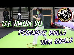 TaeKwonDo Footwork Drills with circle (4 Moves)