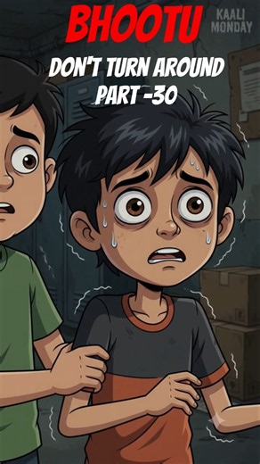 Bhoot Wala Cartoon 😱 | DON'T TURN AROUND! | Bhootu Part 30 | Bhoot Ki Kahani #shorts #viral #trend