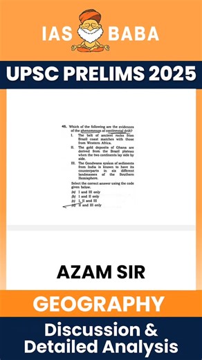 UPSC Prelims 2025 | GS Paper 1 GEOGRAPHY| Complete Analysis – Elimination, Thought Process & Strategy IASbaba's Azam Sir breaks down the Current Affairs related questions of GS Paper 1 – UPSC Prelims 2025 #UPSCPrelims2025 #UPSCAnswerKey #UPSCStrategy #PrelimsCutOff #UPSCprelims2025cutoff #prelimsanswerkey #upscprelimsdetailedanswers #iasbaba | IASbaba | Facebook