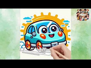 How to Draw a Cartoon Car: Easy Step-by-Step Drawing Tutorial for Kid