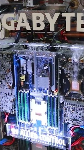 Fluorinated Liquid Cooling for Computers #shorts