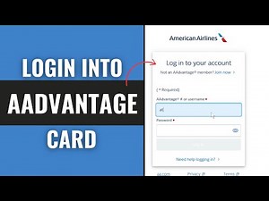 How to log in to American Airlines AAdvantage® Credit Cards