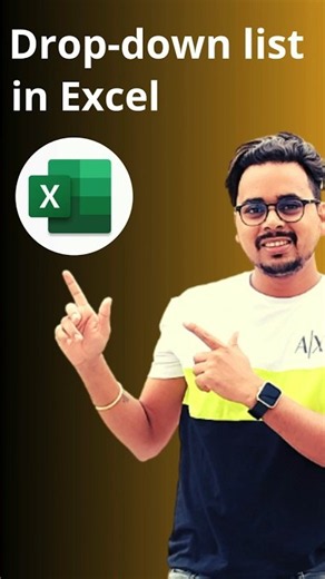 Excel Data Validation Drop Down List in 30 Seconds #shorts