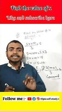 find the value of x. short type solutions for all of you. #viralvideo #shorts #shortfeed #viral