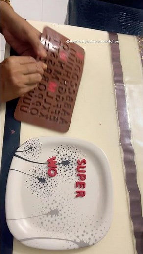 Easy method to write name on cake with Chocolate alphabets 🎂, chocolate alphabets for cake #cake
