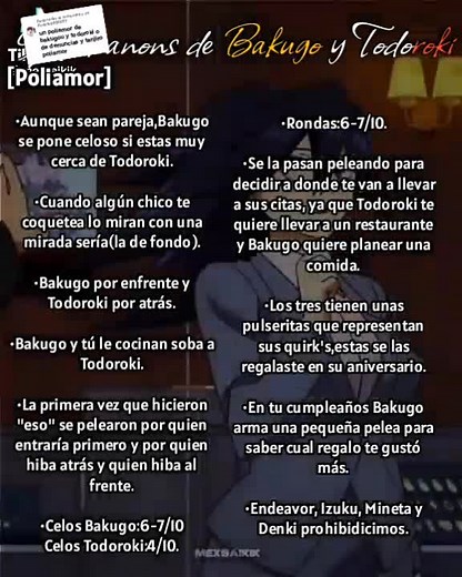 Headcanons de Todoroki y Katsuki en BNHA