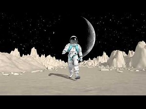 Astronaut on the Moon Animated Background - FREE HD Screensaver
