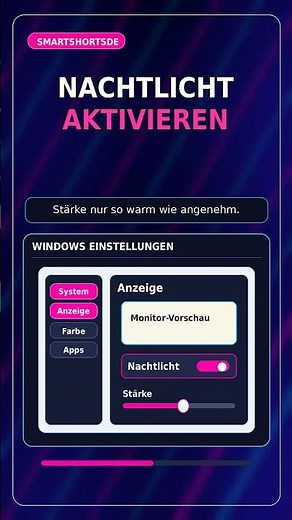 Augen müde? Stell das Nachtlicht in Windows richtig ein