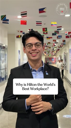Why is Hilton the #1 World’s Best Workplace? For Owen, it’s the space to grow, supported by leaders who recognize potential and open doors to career growth. At @HiltonManila, Team Members are encouraged to explore their passions, develop new skills, and turn hidden talents into new paths—creating careers as unique as the people behind them. Experiences like this are central to our culture (and part of what makes Hilton the best place to work!). Ready to discover where your talents can take you? 