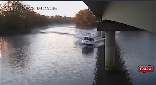 Motorboat Crashes Into Bridge Support 🚤💥 | Caught on CCTV Timestamp 09:19:26 — A calm river morning turns chaotic as a motorboat slams straight into a bridge support! Ripples spread across the water as the impact shocks everyone nearby. Realistic tension and raw CCTV authenticity captured in every frame. ⚠️🌊 #BoatCrash #CCTVFootage #CaughtOnCamera #RiverAccident #MotorboatFail #RealFootage #MaritimeDisaster #ViralVideo #BridgeCollision #BoatingFails #DocksideDrama #FOLLOW | Vessel Chaos