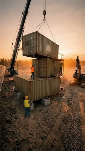 We Built a 3-Story Luxury Container Home 😳🔥 #building #construction #shortsvideo #shorts