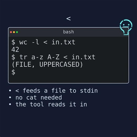 Linux Shell command flashcard | medium level | stdin