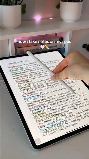 how i take notes on my i pad✍️🤍✏️#notes #study #ipad #student #applepencil #explore #viralshorts
