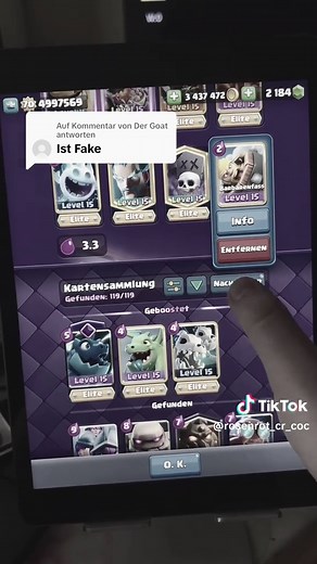 Antwort auf @Der Goat Nulls Royale 🤓 #cr #clashroyale #max #lv #15 #fy #fyp #viral