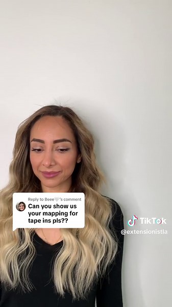 Replying to @Beee🤍 breaking down the tape placement, i hope this helps! #tapeinhairextensions #tapeins #tapeinextensions #hairextensions #hairextensiontutorial #hairextensioneducation #lahairextensions #losangeleshairextensions