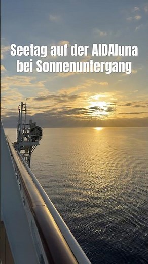 AIDAluna Evolution ✨| Seetag am Pooldeck bei Sonnenuntergang