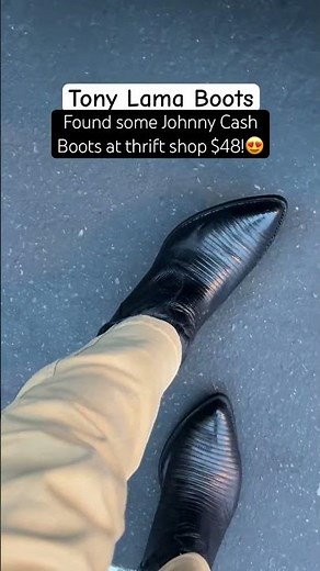 Tony Lama Boots! I call these my Johnny cash boots. $48 at a thrift store! #cowboyboots #tonylama