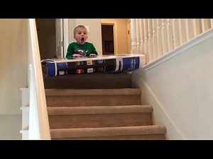 Box Sliding Down the Stairs