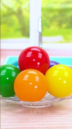 Yummy Rainbow Jelly Ball🌈 Satisfying ASMR Mini Cake #shorts #asmr #miniature