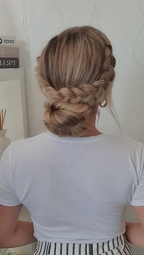 COIFFURE AVEC TRESSE SIMPLE ET BELLE - TUTO CHIGNON FACILE POUR TOUS LES JOURS