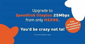 Stream, Play & meet ! Speedlink liteplus gives you fast, reliable and uncapped 25Mbps internet at CRAZY prices, starting from as little as N$898!. For more information, visit your nearest Teleshop or call us toll-free on 11000. Ts & Cs apply | Telecom Namibia