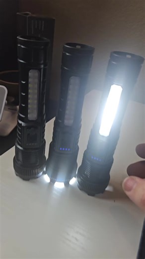 rechargeable LED flashlights with high lumens,6 modes, clip on, USB power supply, rechargeable zoom ultra bright flashlight, suitable for emergency power outages, outdoor camping, hurricanes, including charging cables, suitable for camping and hiking