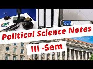 political Science Notes B.A L.L.B 2nd year.