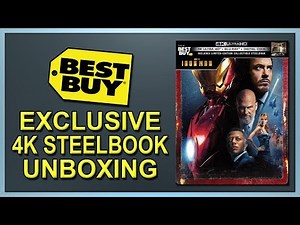 Iron Man Best Buy Exclusive 4K+2D Blu-ray SteelBook Unboxing